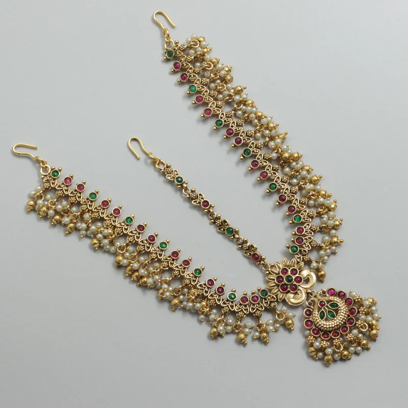 Premium Kemp Traditional No Figure No Idol Bridal Damini Nethi Chutti